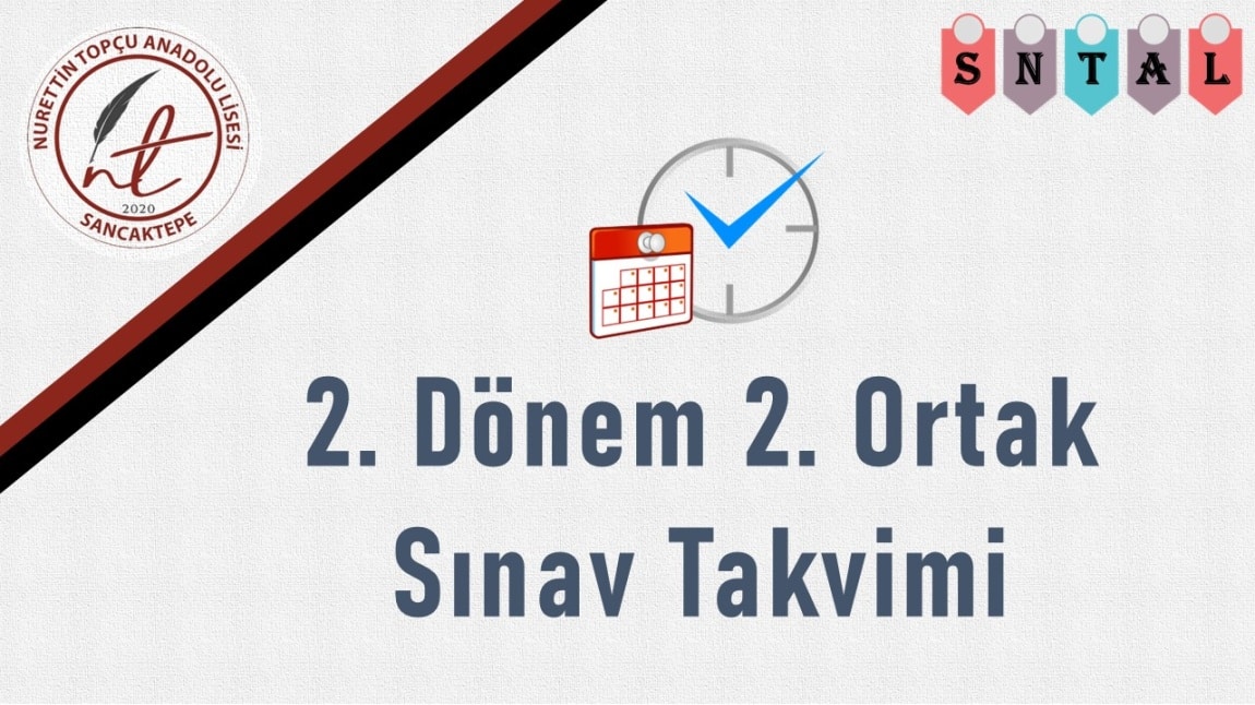 2. Dönem 2. Yazılı Sınav Takvimi